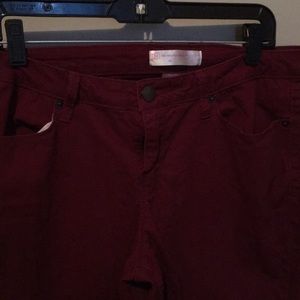 Maroon Jeggings Low rise